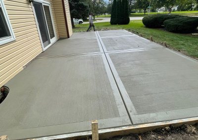 Broom Finished Concrete Patio