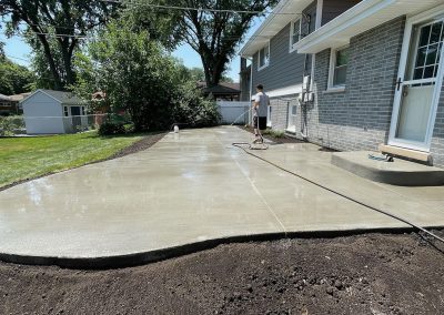Broom Finished Concrete Patio