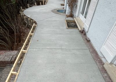 Broom Finished Concrete Walkway