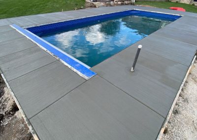 Broom Finished Concrete Pool Deck