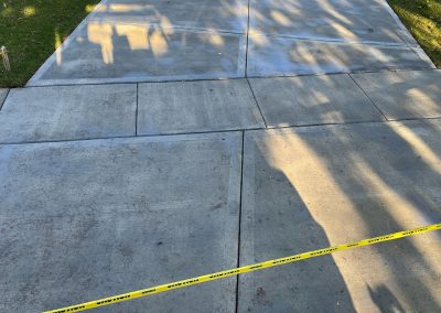 Broom finished concrete driveway