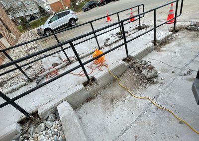 Commercial concrete wheelchair ramp