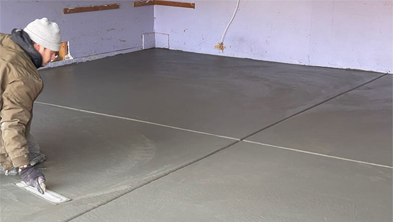 Concrete garage foundation