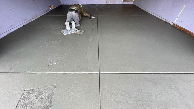 Concrete garage foundation