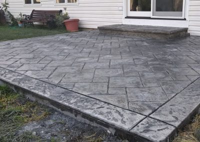 Stamped concrete patio