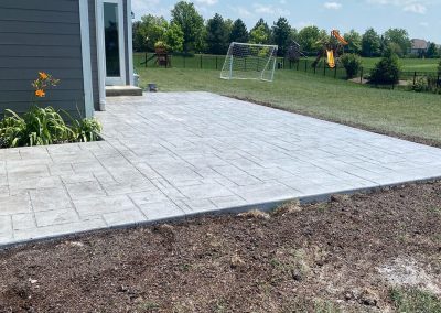 Stamped concrete patio