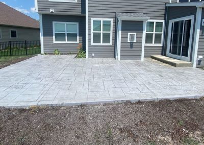 Stamped concrete patio